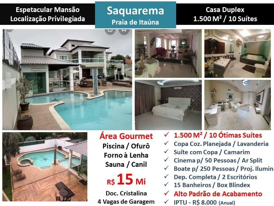 Casa Saquarema Itauna 1500M²