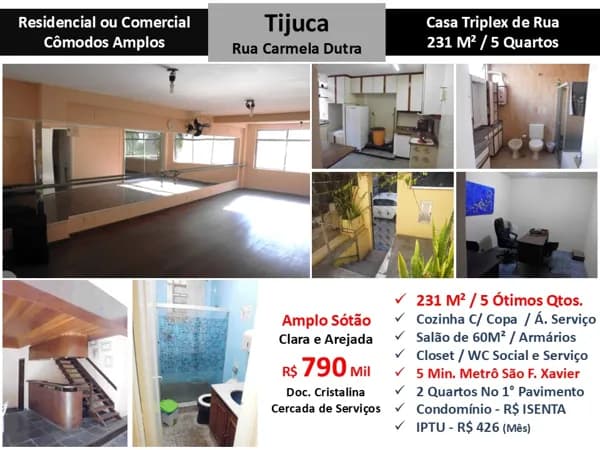 Casa Tijuca Carmela Dutra 231M²