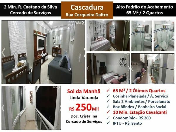 Apto Cascadura Cerqueira Daltro 65M²