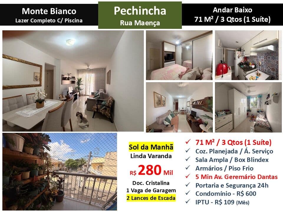 Apto JPA Pechincha Maença Monte Bianco 71M²