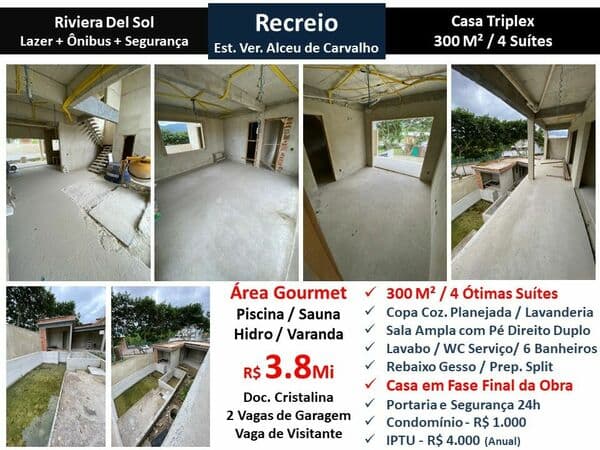 Casa Recreio Riviera Del Sol 300M² 4