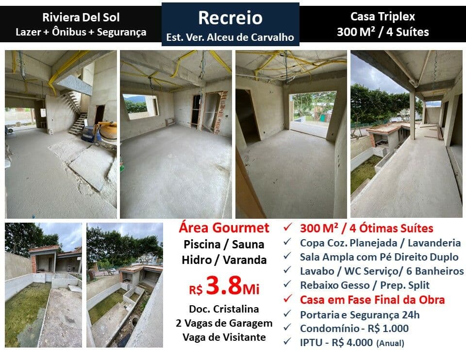 Casa Recreio Riviera Del Sol 300M² 4
