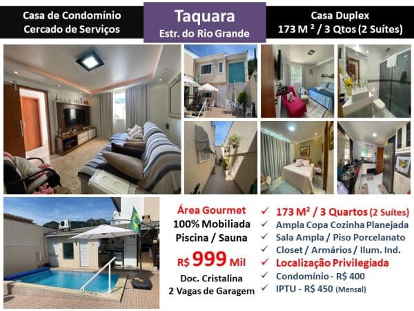 Casa JPA Taquara Rio Grande 173M²