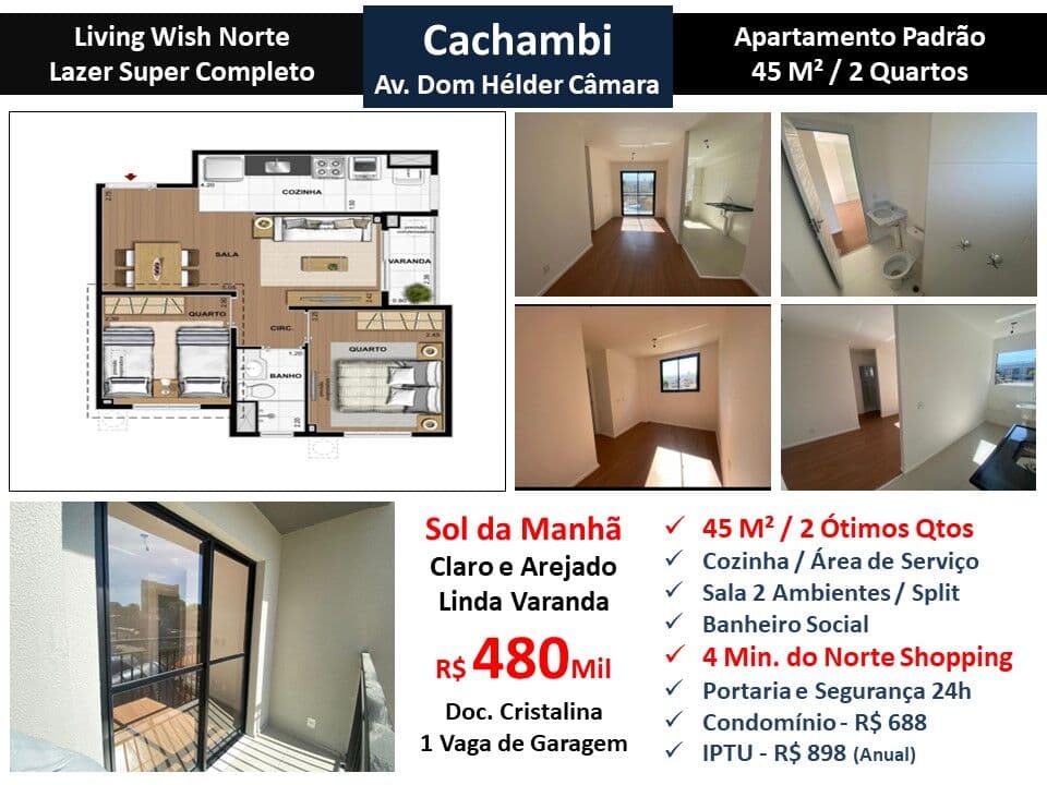 Apto Cachambi Living Wish Norte 45M²