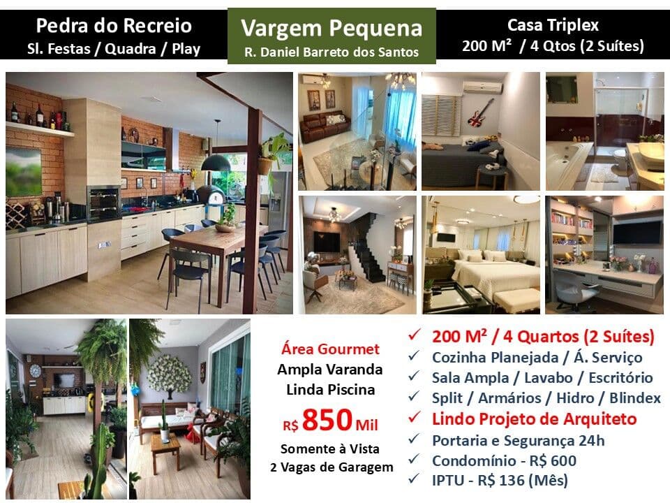 Casa Vargem Pequena Pedra do Recreio 200M²