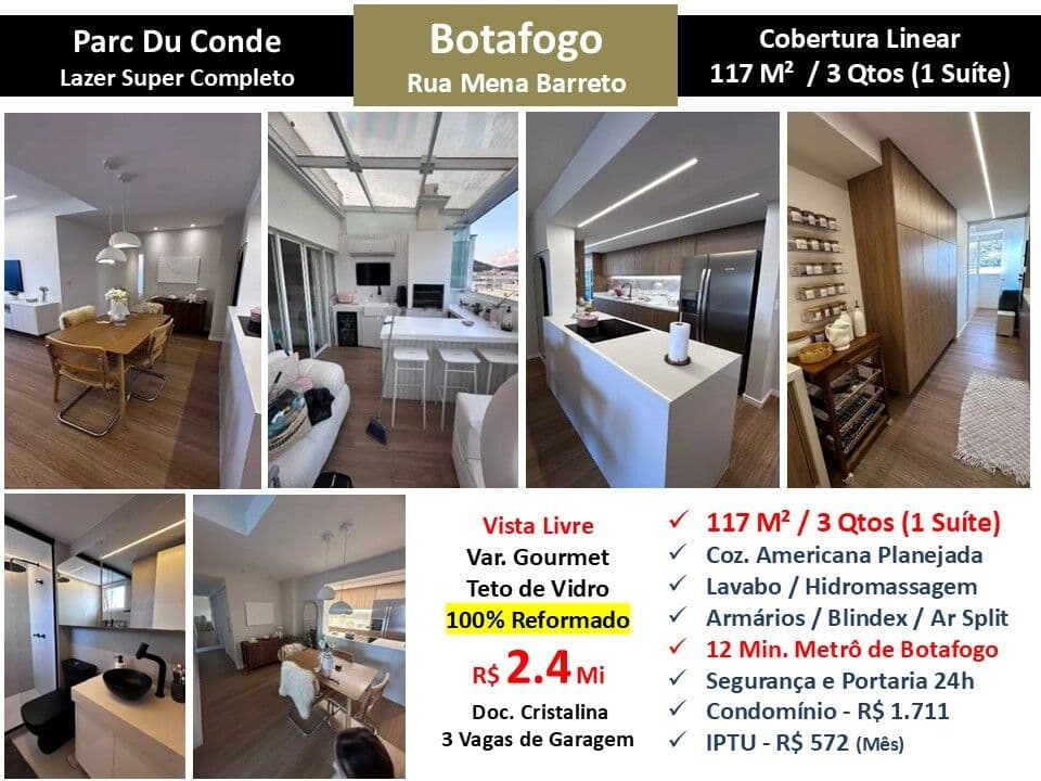 Cob Botafogo Mena Barreto Parc du Conde 117M² Linear