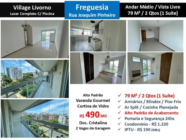 Apto JPA Freguesia Village Livorno 79M²