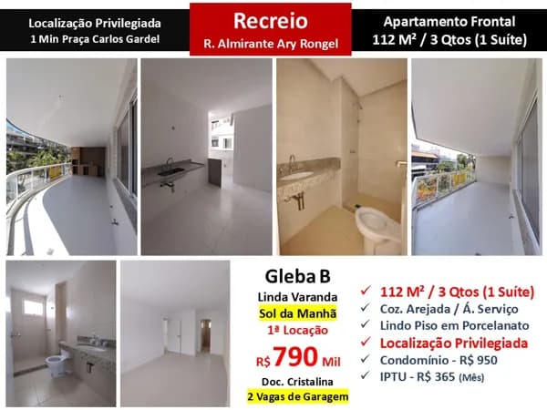 Apto Recreio Gleba B Almirante Ary Rongel 112M²