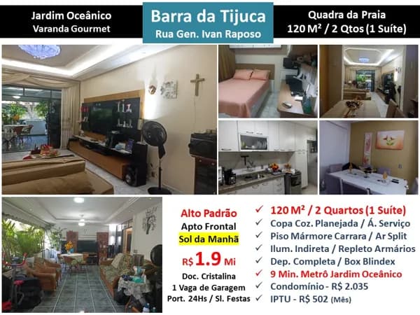 Apto Barra da Tijuca JO Ivan Raposo 120M²