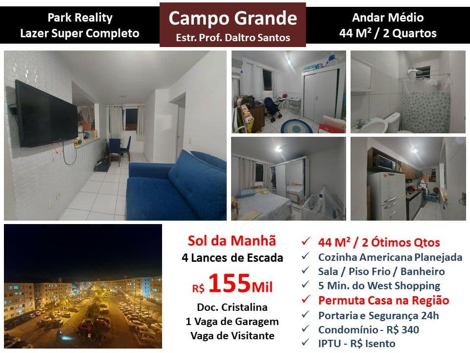 Apto Campo Grande Park Reality 44M²
