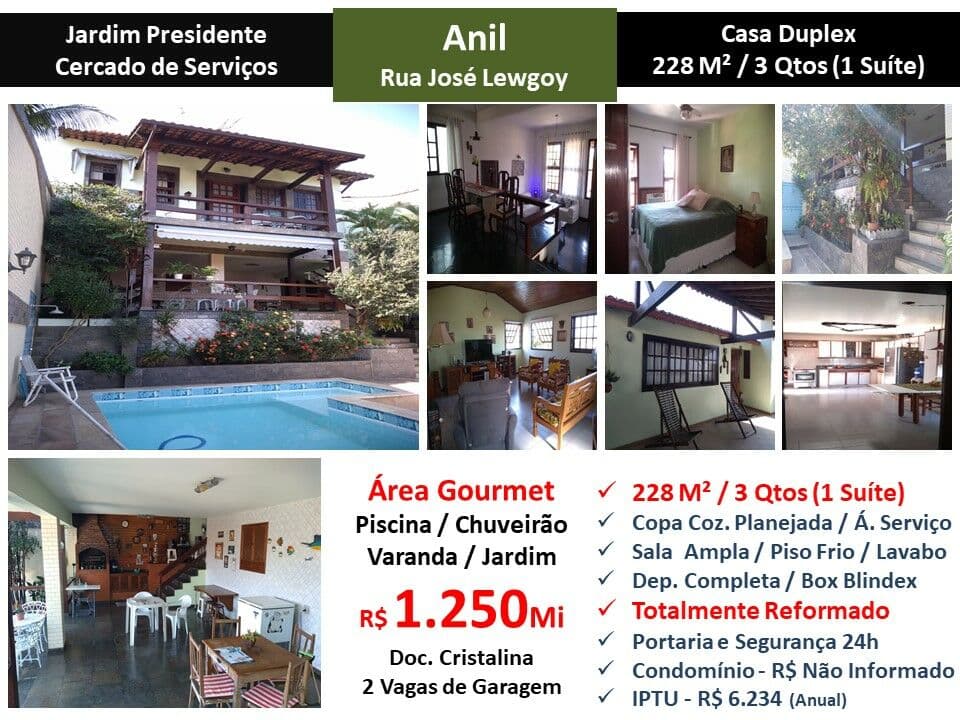 Casa JPA Anil Jardim Presidente 228M²