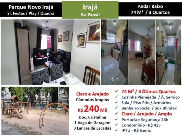 Apto Irajá Brasil Parque Novo 74M² 2