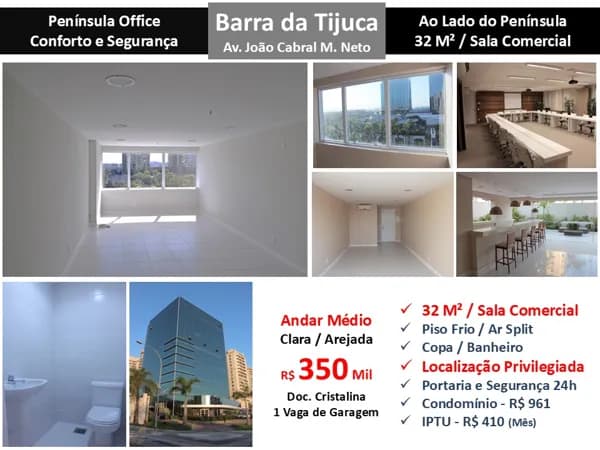 Sala Barra da Tijuca Península Office 32M²