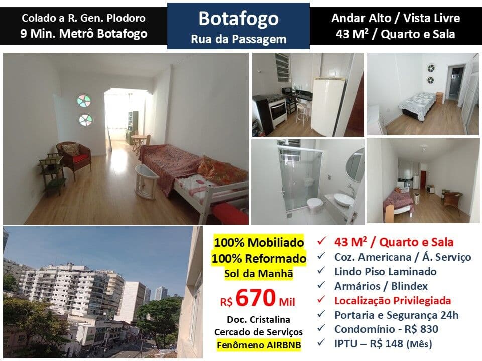 Apto Botafogo Passagem 43M²