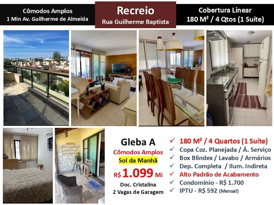 Cob Recreio Gleba A Guilherme Baptista 180M² Linear