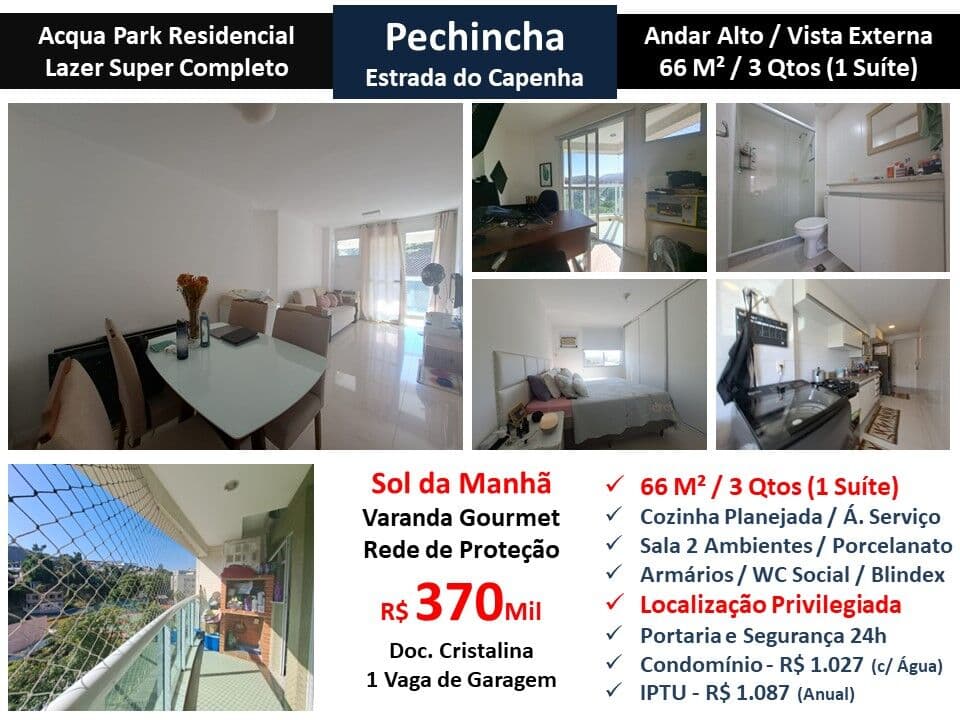 Apto JPA Pechincha Capenha Aqua Park 66M² 2