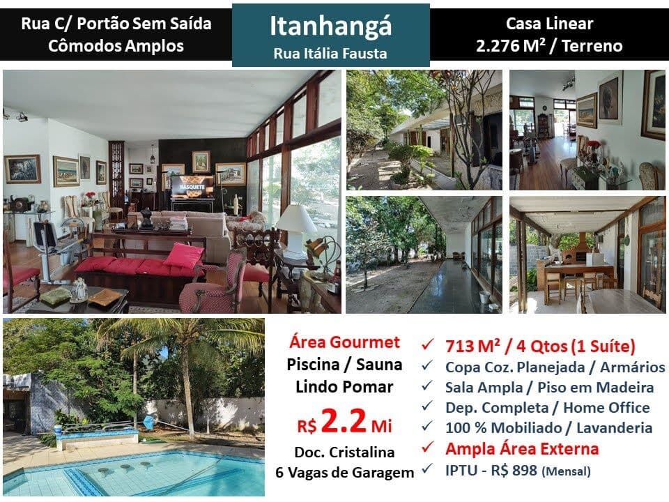 Casa Barra da Tijuca Itanhangá Itália Fausta 713M²