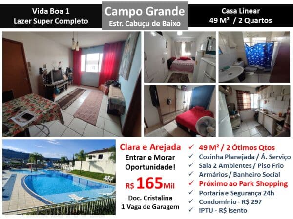 Casa Campo Grande Vida Boa 1 49M² Linear