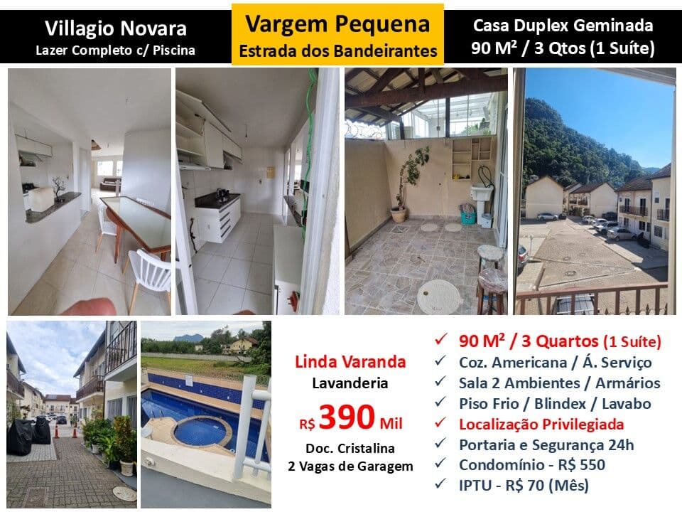 Casa Vargem Grande Villagio Novara 90M²
