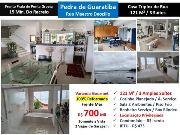 Casa Pedra de Guaratiba Maestro Deozílio 121M²