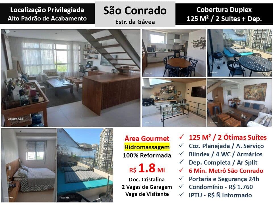 Cob São Conrado Estr. da Gavea 125M²