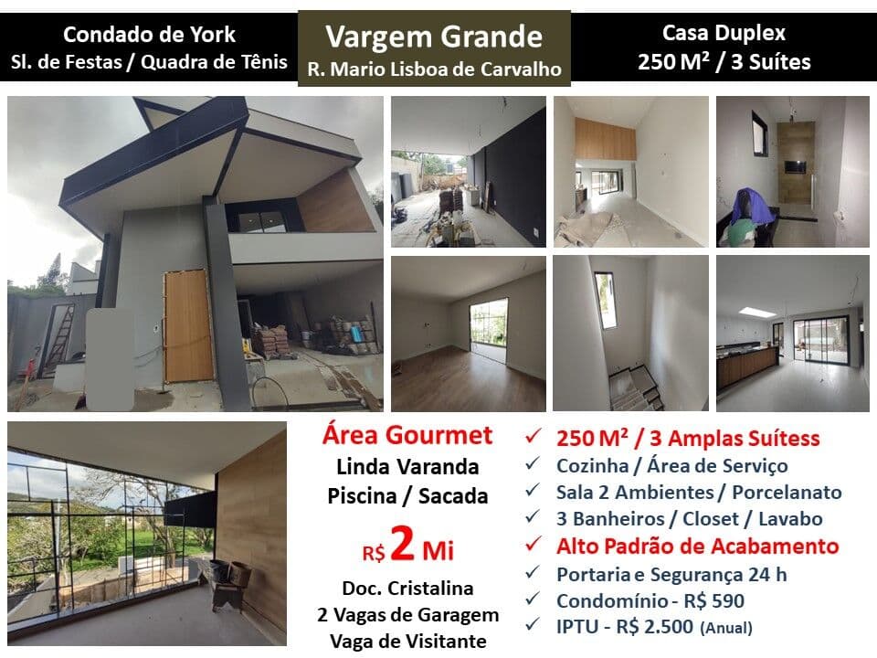Casa Vargem Grande Condado de York 250M²