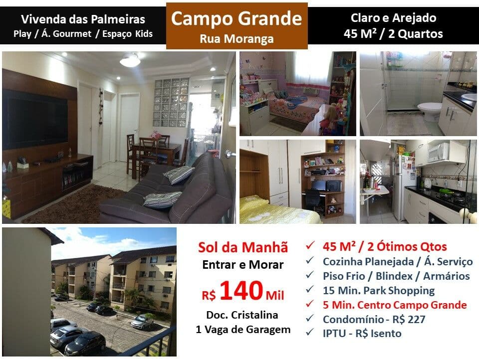 Apto Campo Grande Vivenda das Palmeiras 45M²