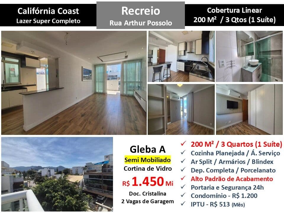 Cob Recreio Gleba A Califórnia Coast 200M² Linear