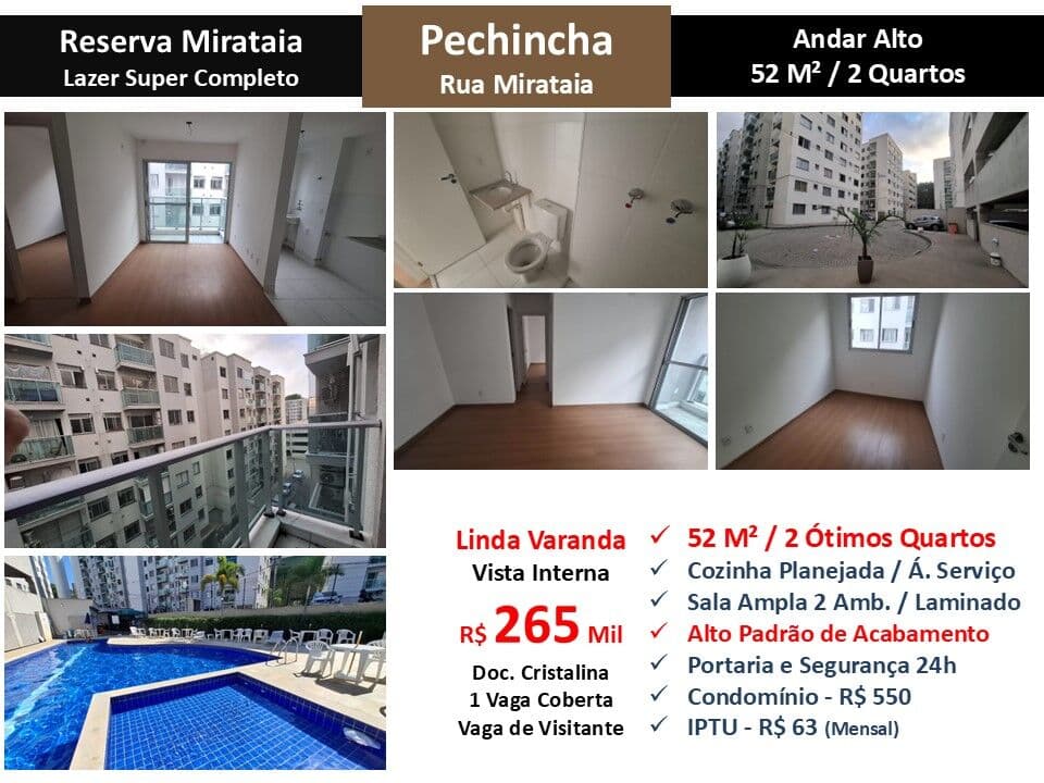 Apto JPA Pechincha Reserva Mirataia 52M²