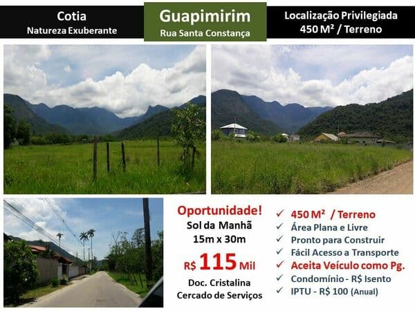 Terreno Guapimirim Cotia 450M²