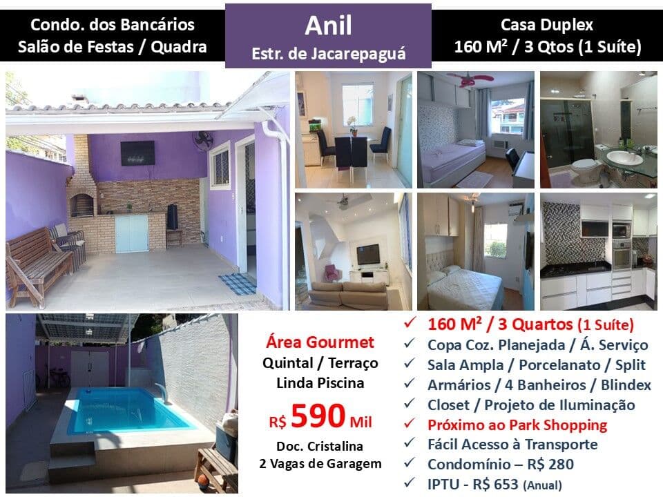 Casa JPA Anil Bancários 160M²