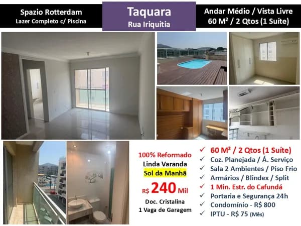 Apto JPA Taquara Spazio Rotterdam 60M²