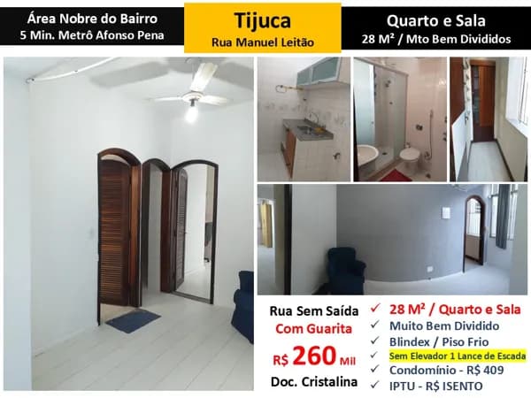 Apto Tijuca Manuel Leitão 28M²