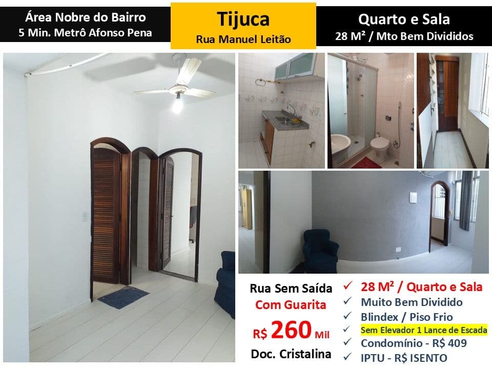 Apto Tijuca Manuel Leitão 28M²
