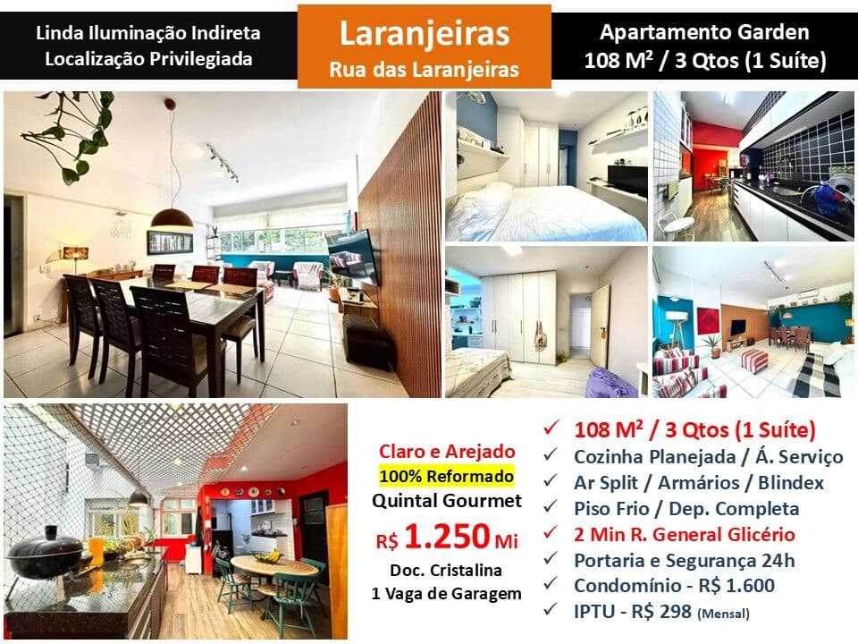 Apto Laranjeiras 108M² Garden