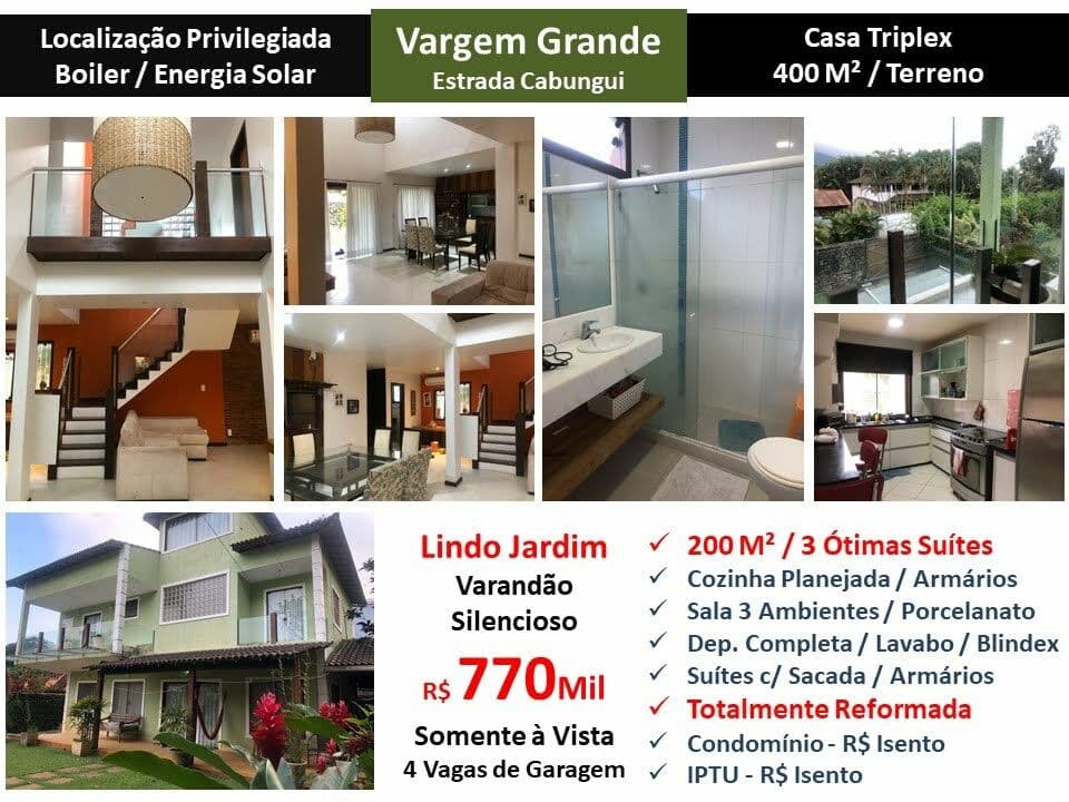 Casa Vargem Grande Estrada Cabungui 200M²