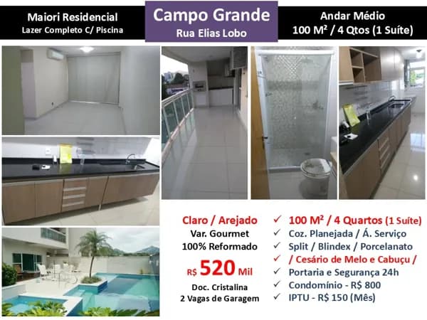 Apto Campo Grande Maiori 100M²