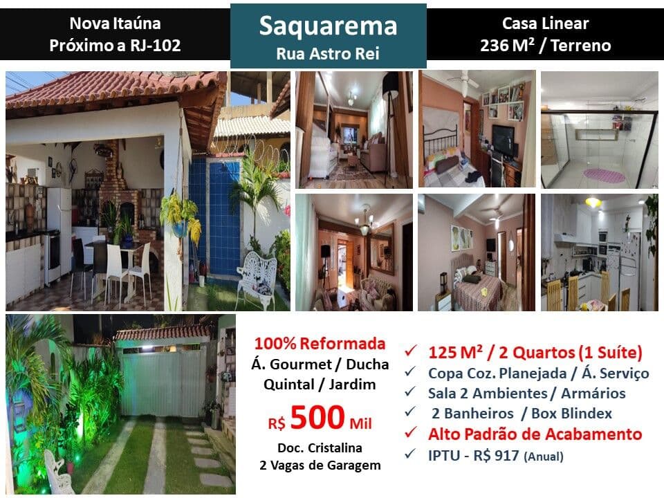 Casa Saquarema Astro Rei 125M² Linear