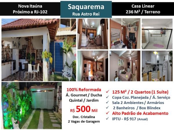 Casa Saquarema Astro Rei 125M² Linear