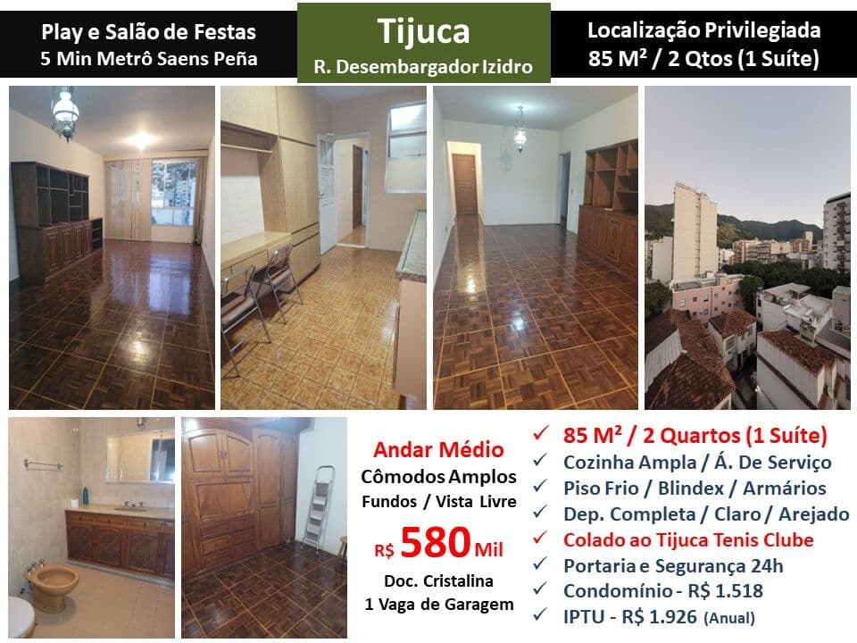 Apto Tijuca Des. Izidro 85M²