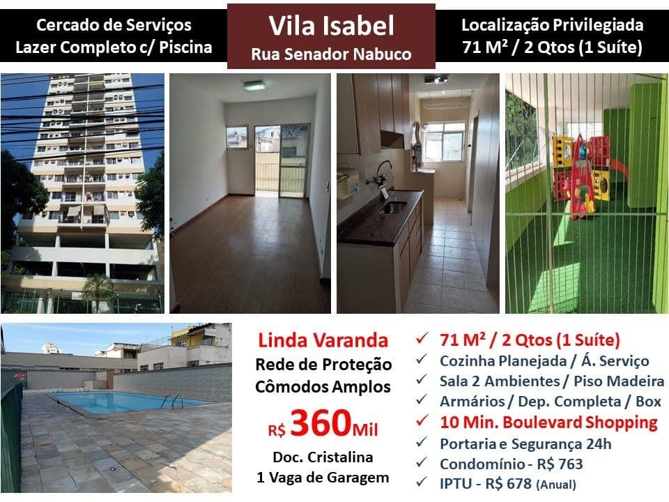 Apto Vila Isabel Senador Nabuco 71M²