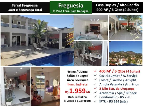 Casa JPA Freguesia Raja Gabaglia Terral 400M²