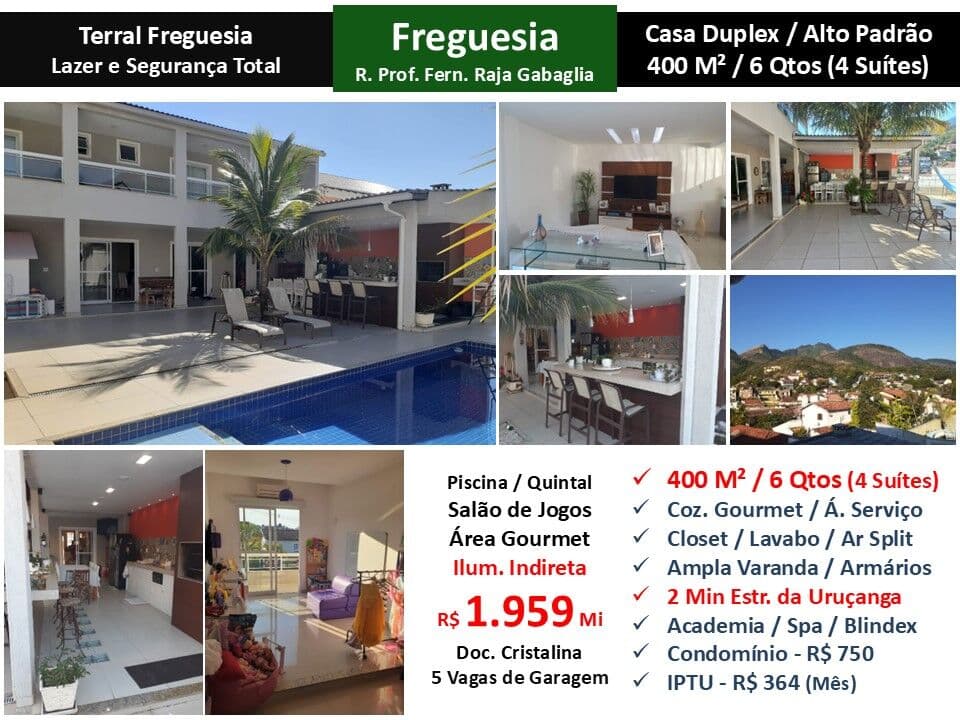 Casa JPA Freguesia Raja Gabaglia Terral 400M²