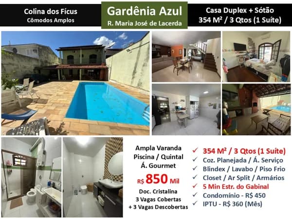 Casa JPA Gardênia Azul Colina dos Fícus 354M²