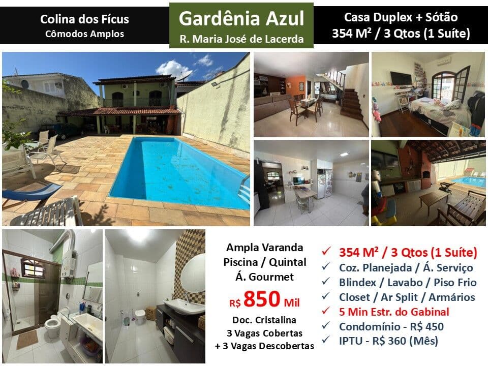 Casa JPA Gardênia Azul Colina dos Fícus 354M²