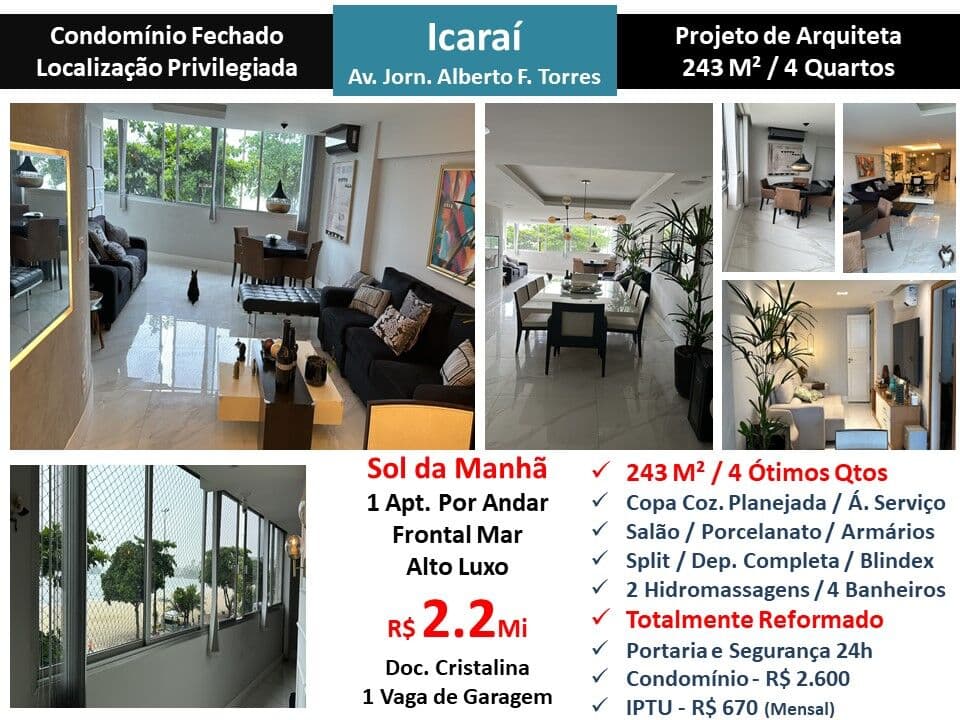 Apto Icaraí Alberto F. Torres 243M²