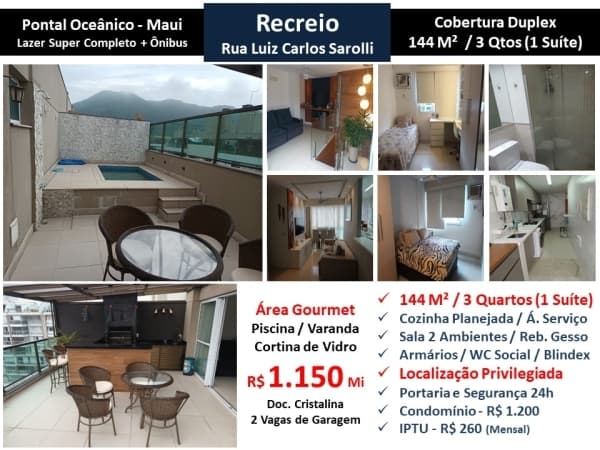 Cob Recreio Pontal Maui 144M²