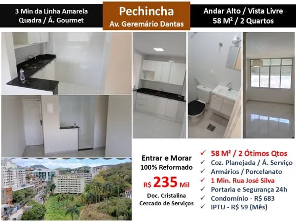 Apto JPA Pechincha Geremário Dantas 58M²
