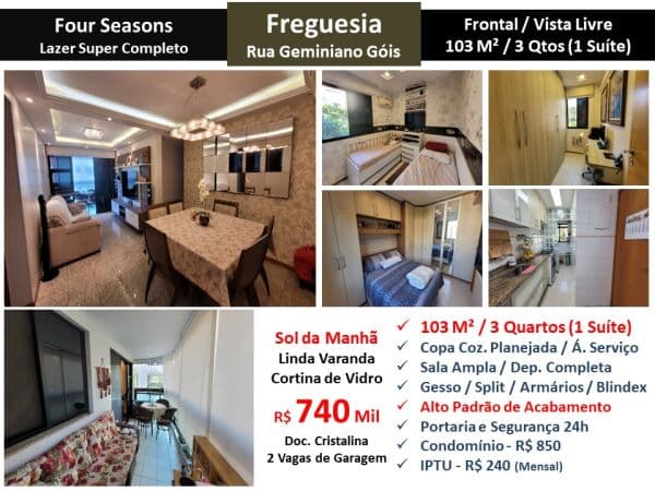Apto JPA Freguesia Four Seasons 103M² 2