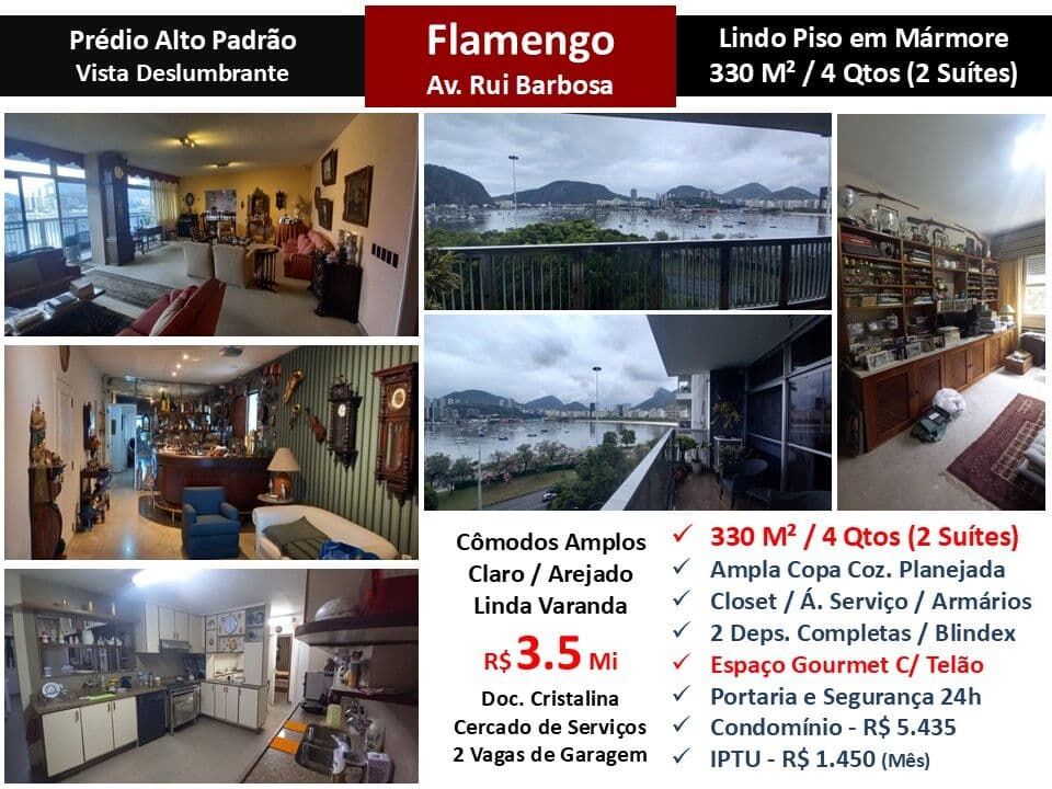 Apto Flamengo Praia Rui Barbosa 330M²
